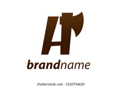 Modern illustration logo design initial A combine with ax.