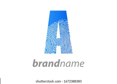 Modern Illustrations-Logo Design Erstausgabe A Finger Print.