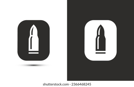 Modern illustration logo design initial O combine with bullet.