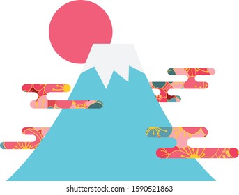 modern illustration of Mt. Fuji