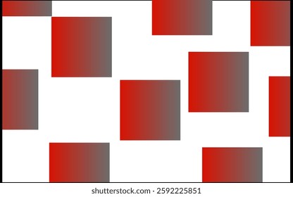 Modern illustration with red and grey gradient patterned boxes on a white background, giving a futuristic and stylish impression.