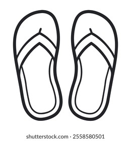 Modern illustration of simple sandals vector design for Ihram