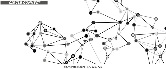 Modern illustration with social connect on white background for concept design. Global network connection. Web connection concept