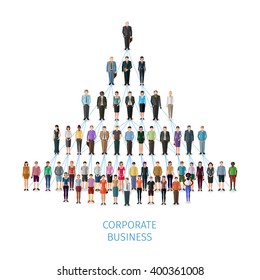 modern illustration -  vector concept of business organisation