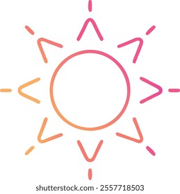 Modern illustration and vector design of sun icon 
