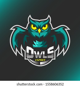 Modern Illustration Vector Owl logo for team esport