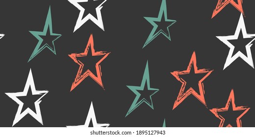 Modern illustration for wrapping paper design. Wallpaper wrapping paper textile print. Creative stylish background.  Brush stroke vector illustration. Seamless pattern.