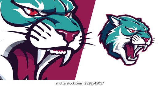 Modern Illustration of a Zombie Cougar: Captivating Logo Design for Sport and Esport Teams, Badges, and T-shirt Printing