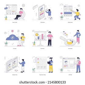Modern Illustrations of Business Services 

