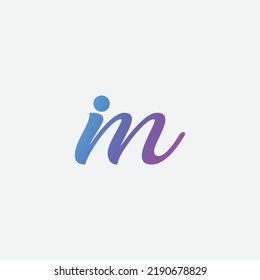 modern im letter logo design