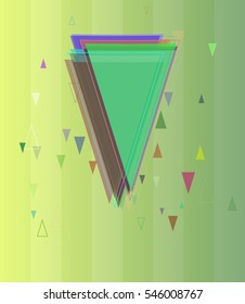 modern image around chaos, triangle above colorful backdrop