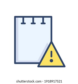 emblema moderno de iconos de notas importantes