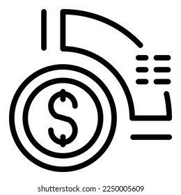 Modern income icon outline vector. Economy bank. Financial literacy