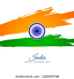 Modern Indian Flag Theme Decorative Background Stock Vector (Royalty ...