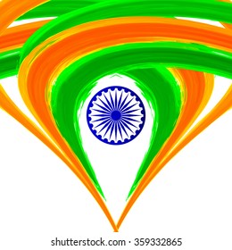 Modern Indian flag theme tricolor background
