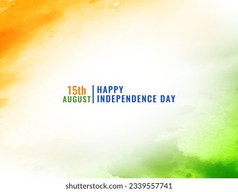 Modern Indian Independence day tricolor flag design background vector