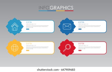 Modern Indian style Info-graphic Template for Business Timeline with 4 steps multi-Color design, labels design, Vector info-graphic element, Flat style vector illustration.