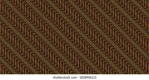 Modern Indonesian batik pattern for fabric industrial.
