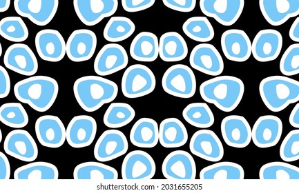 diseño moderno de vectores de batik indonesio sobre un patrón similar a la piedra azul sobre un fondo negro