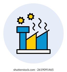 Modern Industrial Engineering and Production vector Icon design
