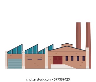 Modern Industrial Factory and Warehouse Logistic Building, Suitable for Diagrams, Infographics, Illustration, And Other Graphic Related Assets