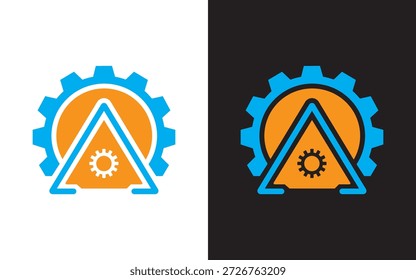 Symbol für modernes industrielles Getriebe und Maschinenbau