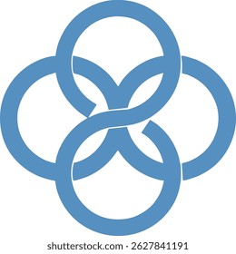 Modern Industrial Strength Infinity Metals Logo Design Featuring Interlinked Loops Metallic Vector Files