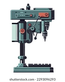 Modern industry machine over white