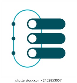 Icono de Vector de lista infográfica moderna