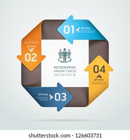 Modern infinite square origami style number options banner. Vector illustration. can be used for workflow layout, diagram, step options, web design, infographics.