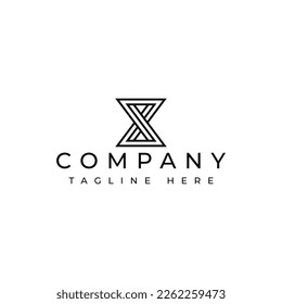 modern infinity hourglass logo design