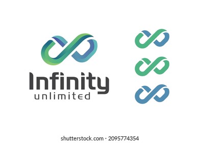 modern infinity or infinite logo for technology symbol vector design