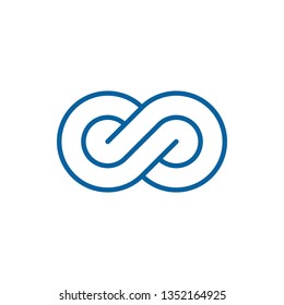 Modern Infinity Symbol Icons logo Template for technology business health company with high end look