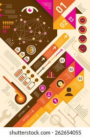 Modern info graphic background. Vector illustration.