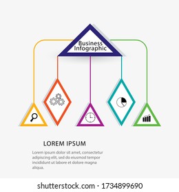 Marco gráfico de información moderno. se puede utilizar para el diseño de flujo de trabajo, diagramas, números de opción, líneas de tiempo y pasos. Estilo sencillo y minimalista. marco gráfico de ilustraciones vectoriales.