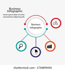 Marco gráfico de información moderno. se puede utilizar para el diseño de flujo de trabajo, diagramas, números de opción, líneas de tiempo y pasos. Estilo sencillo y minimalista. marco gráfico de ilustraciones vectoriales.