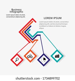 Modern info graphic framework. can be used for workflow layout, diagrams, option numbers, timelines and steps. Simple and Minimalist style. vector Illustration infographic framework.