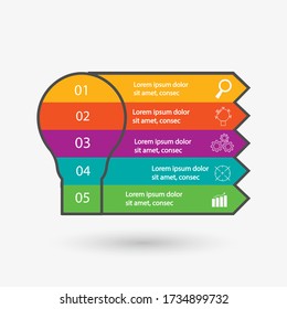 Marco gráfico de información moderno. se puede utilizar para el diseño de flujo de trabajo, diagramas, números de opción, líneas de tiempo y pasos. Estilo sencillo y minimalista. marco gráfico de ilustraciones vectoriales.
