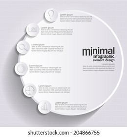 Modern info graphic template Vector design in minimal style