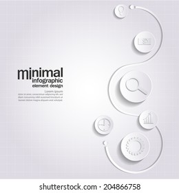 Modern info graphic template Vector design in minimal style