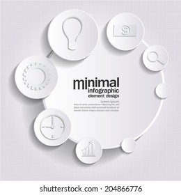 Modern info graphic template Vector design in minimal style