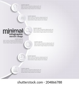 Modern Info Graphic Template Vector Design In Minimal Style