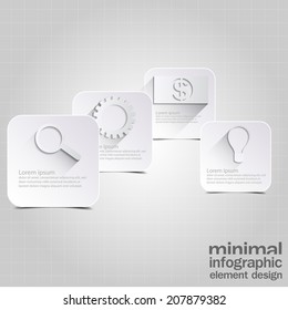Modern info graphic template, Vector design in minimal style