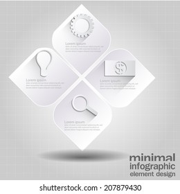Modern info graphic template, Vector design in minimal style