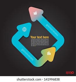 Modern info graphics banner. Vector format. can be used for work-flow layout, diagram, number options, web design.