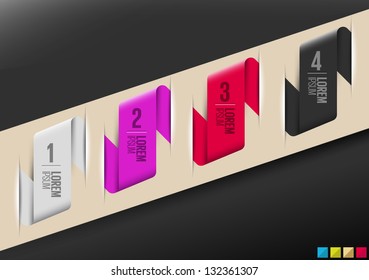Modern info graphics banner.Options info chart