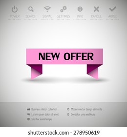 Modern info graphics options banner. Vector illustration for web design or print.