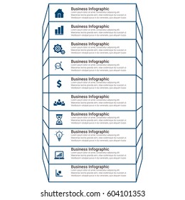 Modern Info graphics Options Template in 3d design