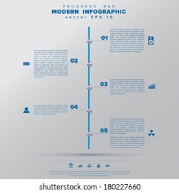 Modern infobar timeline design vector template