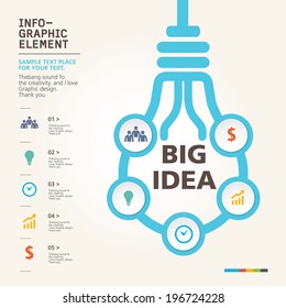 modern info-grapgic design, vector, template Big idea